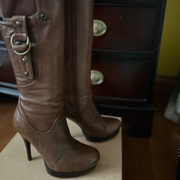 Guess brown genuine leather boots - Picture 1 of 9